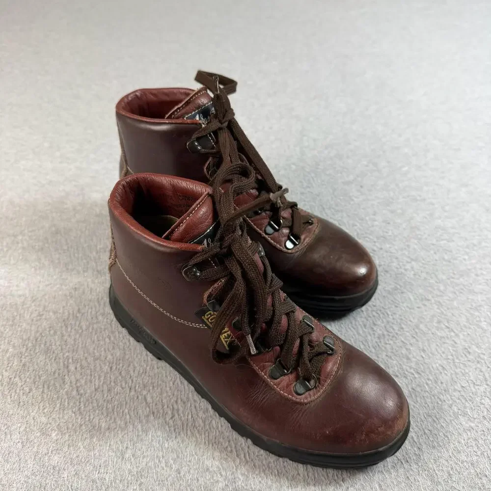 Vasquez Skywalk Leather Boots Men Size 8 Brown Leather Gore-Tex Waterproof Italy